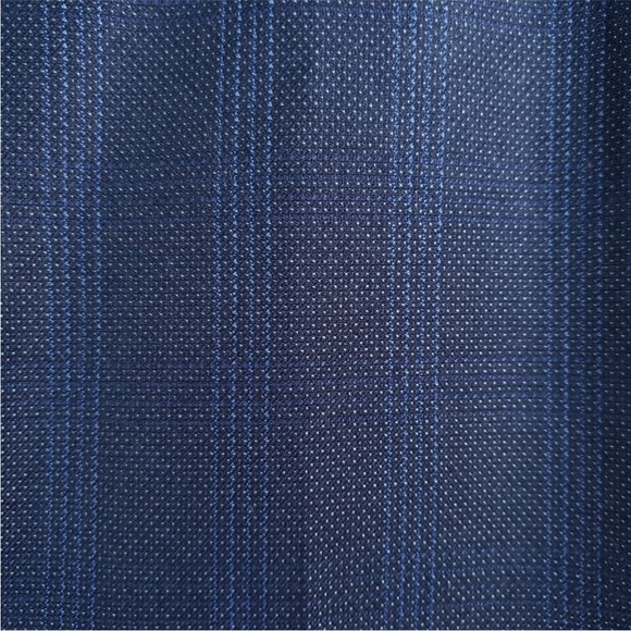 Zara Man Blue Subtle Plaid Slim Fit Dress Pants - Picture 2 of 3